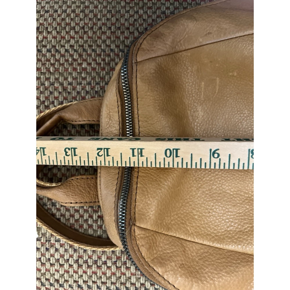 American Leather Company Denise Mini Soft Brown Genuine Leather Backpack - Picture 7 of 8
